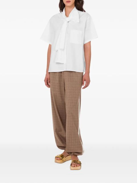 Moschino bow-detail chest-pocket shirt - White - zdjęcie produktu nr 2