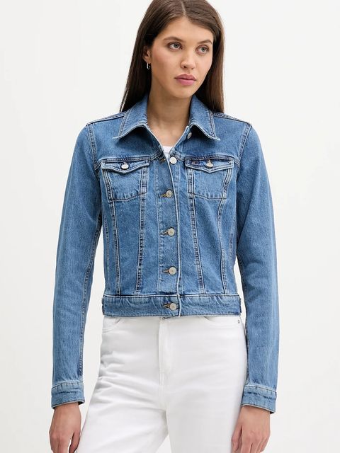 Tommy Jeans kurtka jeansowa kolor niebieski przejściowa DW0DW22489 - zdjęcie produktu nr 1