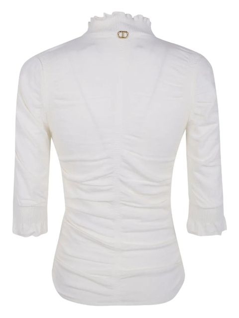 TWINSET ruffled top - White - zdjęcie produktu nr 2