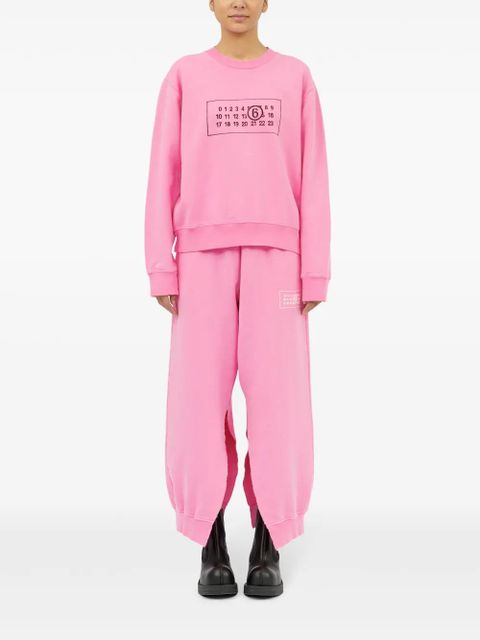 MM6 Maison Margiela numbers-motif cotton sweatshirt - Pink - zdjęcie produktu nr 2
