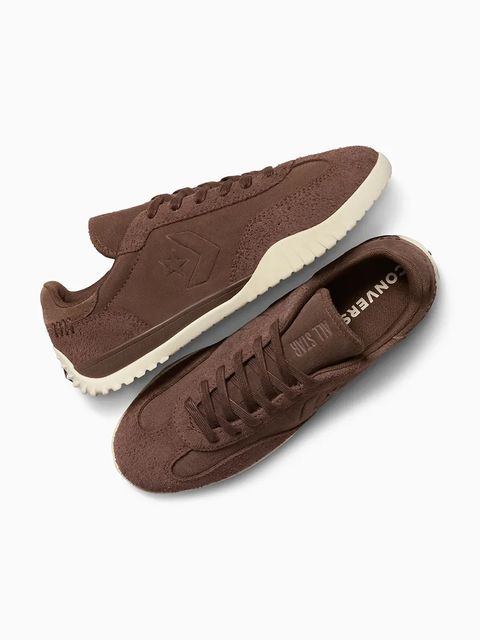 Converse sneakersy zamszowe Run Star Trainer kolor brązowy A16386C