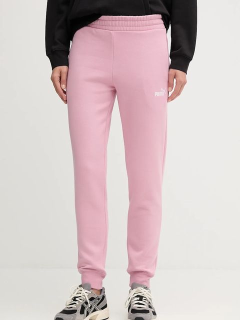 Puma spodnie dresowe kolor różowy gładkie 682449 - zdjęcie produktu nr 1