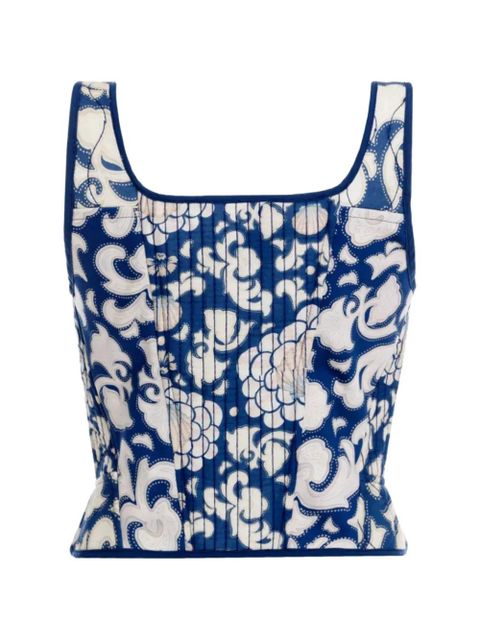 Agua By Agua Bendita Sereia Sinclair cropped top - Blue