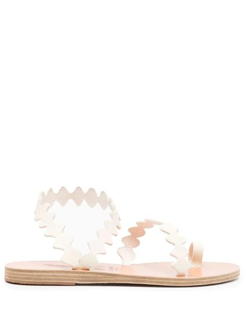 Ancient Greek Sandals scallop-hem flat sandals - White - zdjęcie produktu nr 1