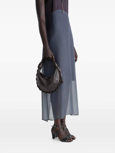 LEMAIRE mini Fortune Croissant topstitched tote bag - Brown - zdjęcie produktu nr 1