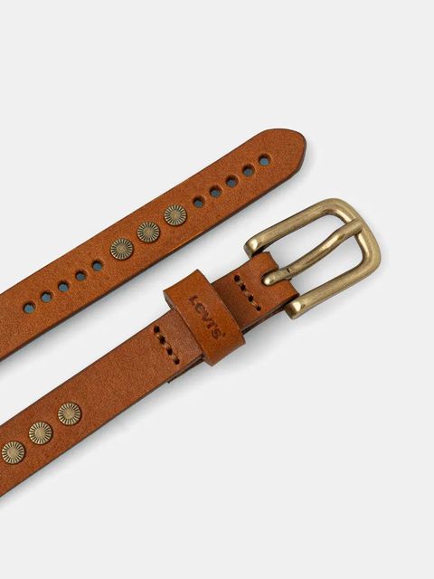 Levi's pasek skórzany kolor brązowy 002G6-0001 - zdjęcie produktu nr 2