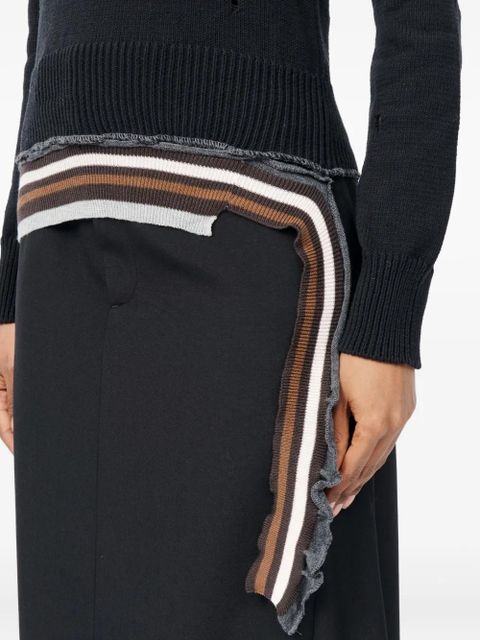 MM6 Maison Margiela striped crewneck sweater - Black