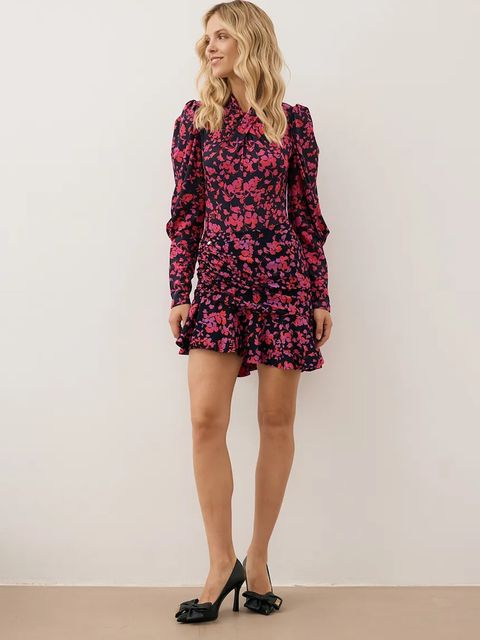 Bizuu spódnica MEXICANA kolor różowy mini rozkloszowana MEXICANA RÓŻOWY