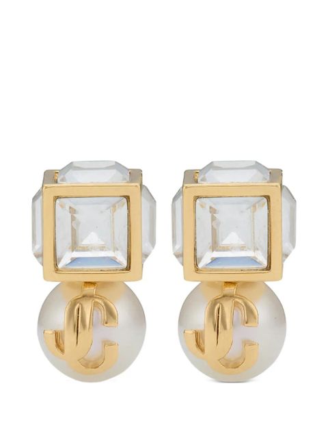 Jimmy Choo Pearl Cube studded earrings - Gold - zdjęcie produktu nr 1