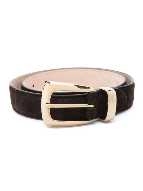 KHAITE Benny suede belt - Brown - zdjęcie produktu nr 1