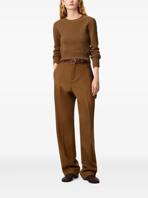 AMI Paris wool large-fit trousers - Brown - zdjęcie produktu nr 2