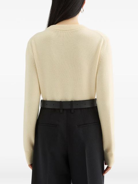 Jil Sander embroidered wool sweater - Neutrals