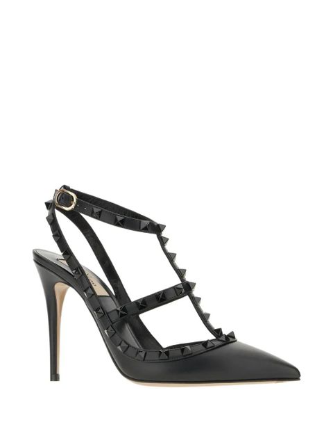 Valentino Garavani 100mm Rockstud strap pumps - Black