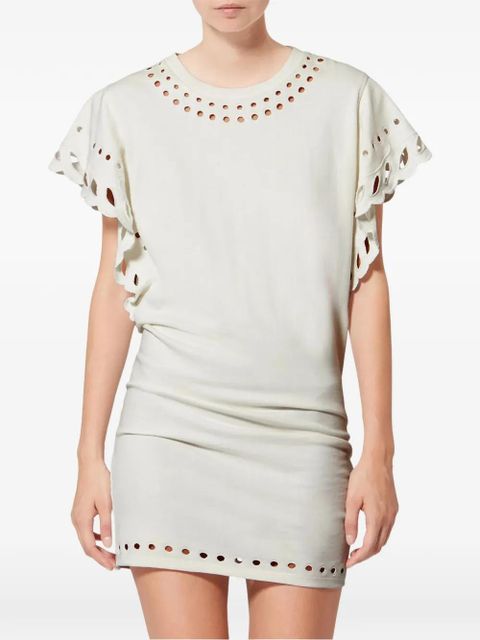 MARANT ÉTOILE broderie anglaise short dress - Neutrals - zdjęcie produktu nr 2