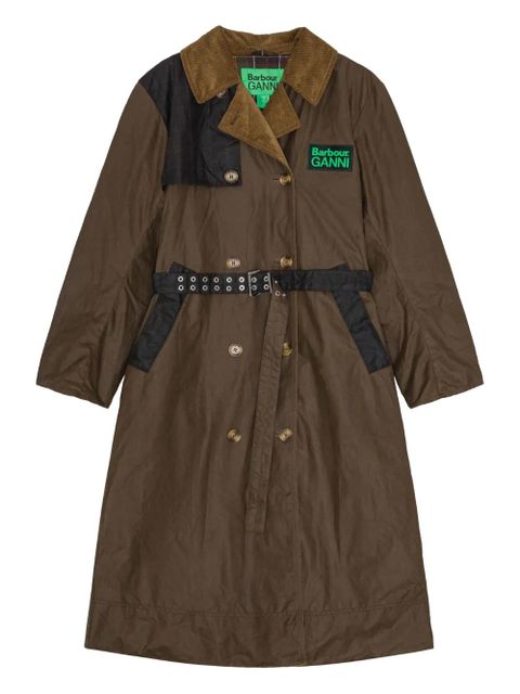 GANNI x Barbour buttoned belted coat - Brown - zdjęcie produktu nr 1