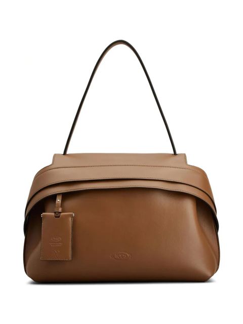 Tod's folded leather shoulder bag - Brown - zdjęcie produktu nr 1