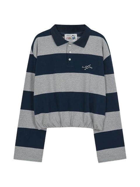 Marge Sherwood striped embroidered top - Blue - zdjęcie produktu nr 1