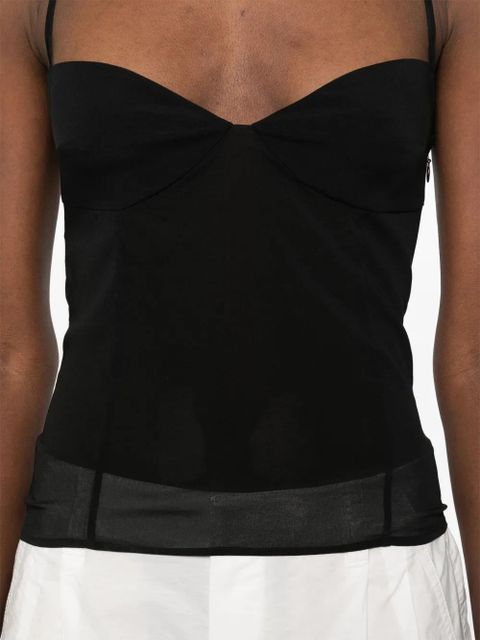 St. Agni sweetheart-neck tank top - Black