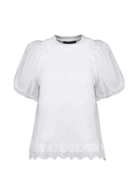 Simone Rocha puff-sleeve lace T-shirt - White - zdjęcie produktu nr 1