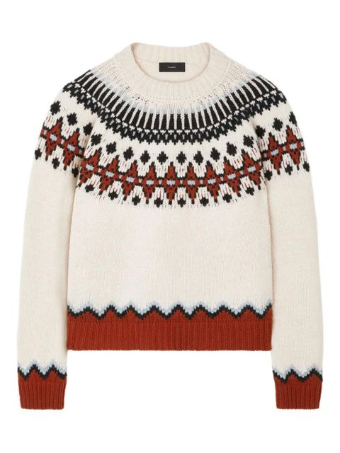 Alanui Fair Isle patterned wool sweater - White - zdjęcie produktu nr 1
