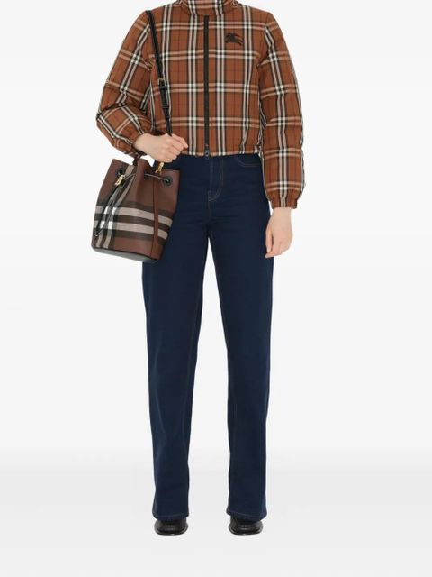 Burberry small checked bucket bag - Brown