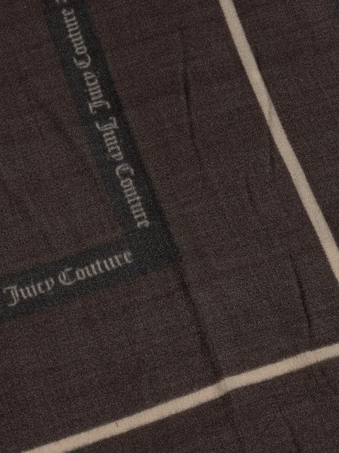 Juicy Couture chusta Pashmina damska kolor brązowy wzorzysta AIJFO8612WPO