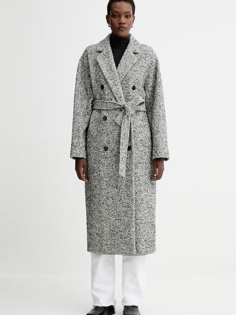 Marc O'Polo płaszcz z dodatkiem wełny kolor szary 509017671133 - zdjęcie produktu nr 1