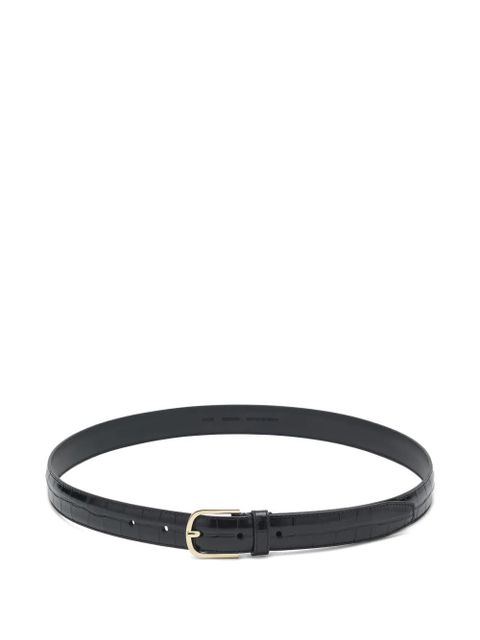 TOTEME slim crocodile-embossed belt - Black - zdjęcie produktu nr 1