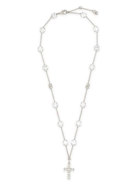 Dolce & Gabbana crystal-embellished cross-pendant necklace - Silver - zdjęcie produktu nr 2