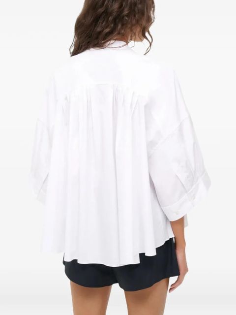 STAUD Enzo pleated blouse - White