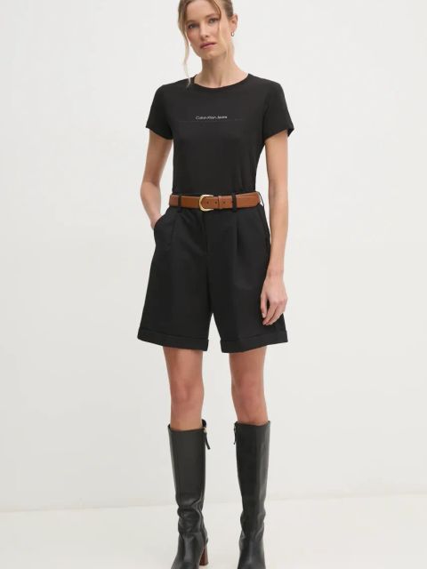 Calvin Klein Jeans t-shirt bawełniany damski kolor czarny J20J224990