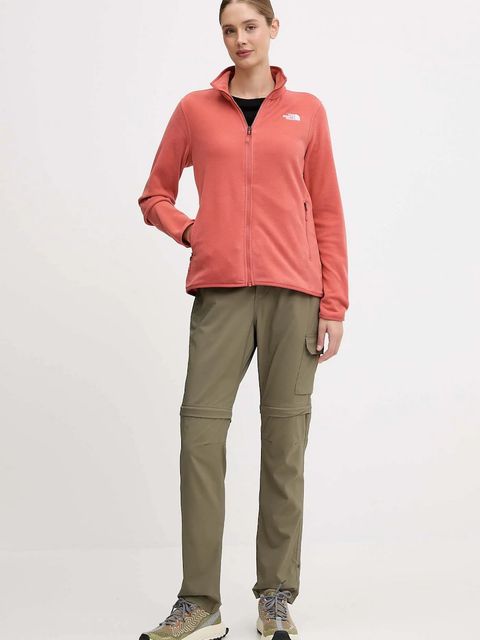 The North Face bluza sportowa damska kolor pomarańczowy gładka NF0A8D2FBOU1