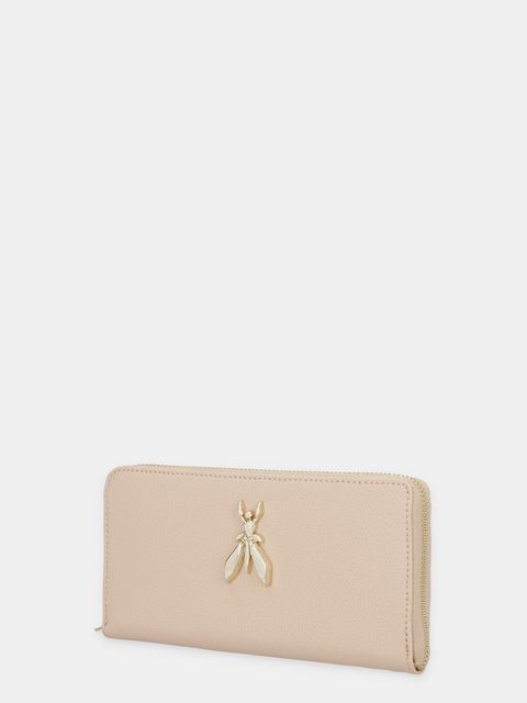 Patrizia Pepe portfel skórzany damski kolor beżowy 8Q0020 L001 - zdjęcie produktu nr 2