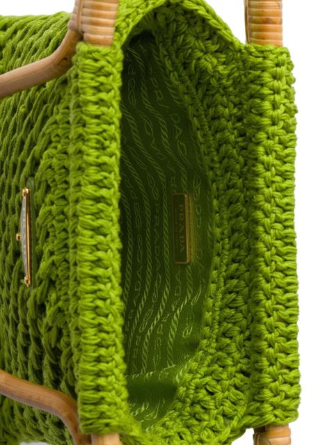 Prada mini crochet tote bag - Green