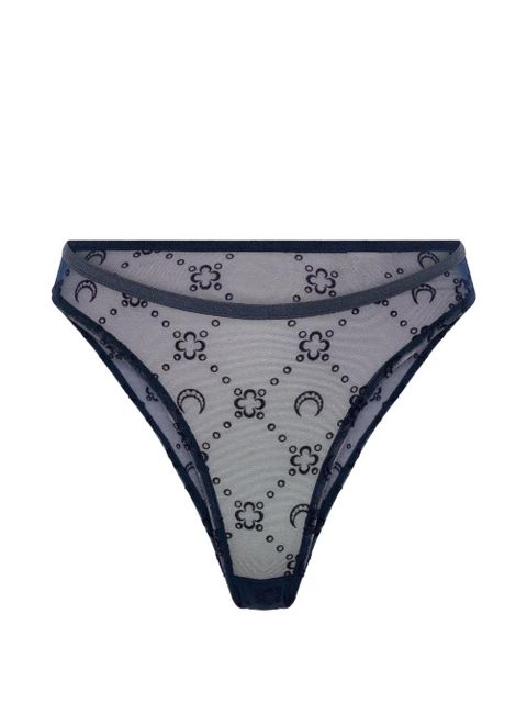 Marine Serre Moonogram mesh thong - Blue - zdjęcie produktu nr 1