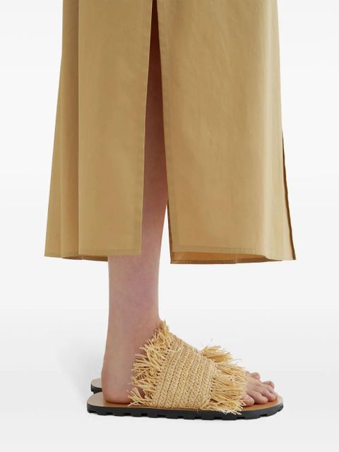 Jil Sander flat straw sandals - Neutrals