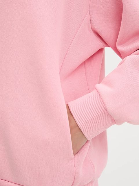 HUGO bluza bawełniana damska kolor różowy z kapturem z nadrukiem 50544870 - zdjęcie produktu nr 2