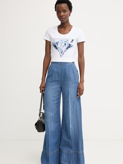 Guess T-shirt damski bawełniany z elastanem - zdjęcie produktu nr 1