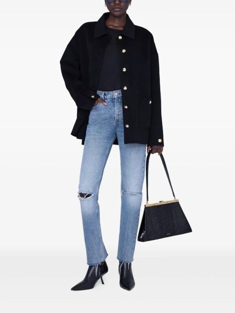 ANINE BING long-sleeve sylvie tee - Black