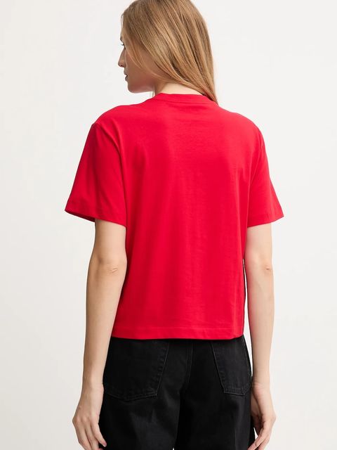 Calvin Klein Jeans t-shirt bawełniany damski kolor czerwony LV047D880G - zdjęcie produktu nr 2