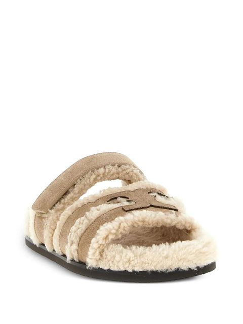 Tory Burch Ines shearling slides - Neutrals