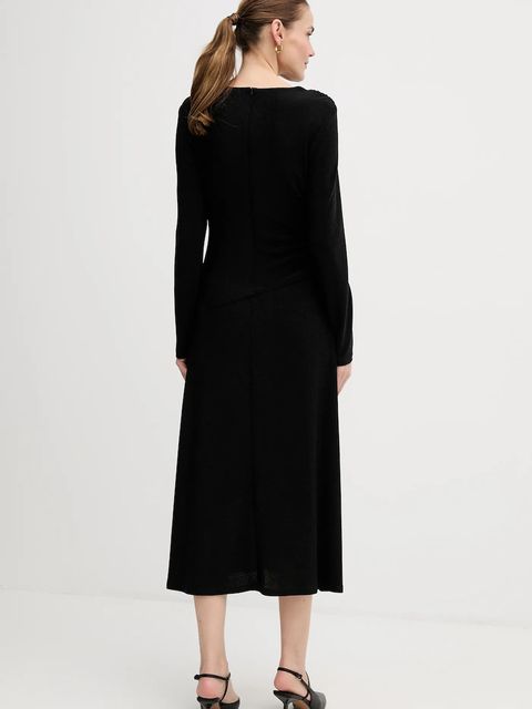 Joseph Ribkoff sukienka kolor czarny midi rozkloszowana 254082