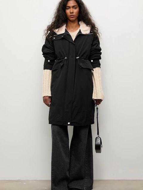 Answear.LAB parka kolor czarny przejściowa - zdjęcie produktu nr 1