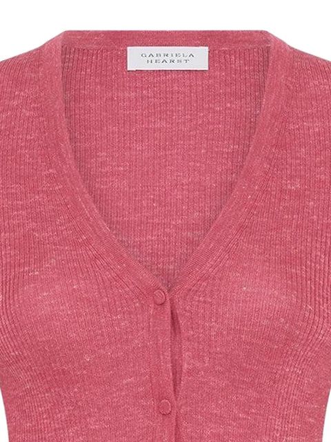 Gabriela Hearst Aiste ribbed-knit cardigan - Pink - zdjęcie produktu nr 2
