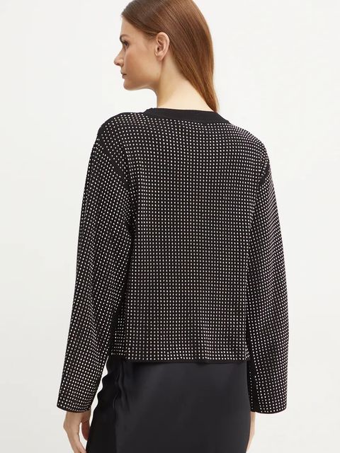 Karl Lagerfeld sweter damski kolor czarny 246W2009 - zdjęcie produktu nr 2