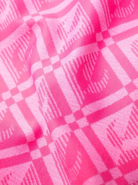 Marine Serre cut-out moonogram-print swimsuit - Pink