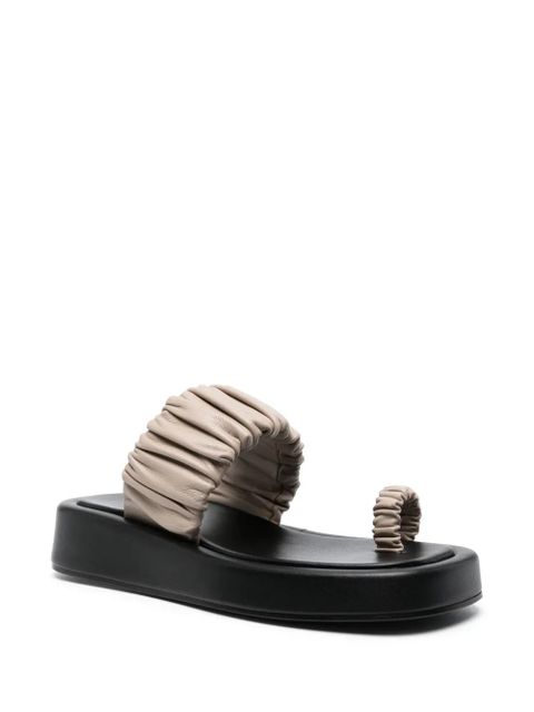 Elleme Amor 39mm platform leather sandals - Neutrals