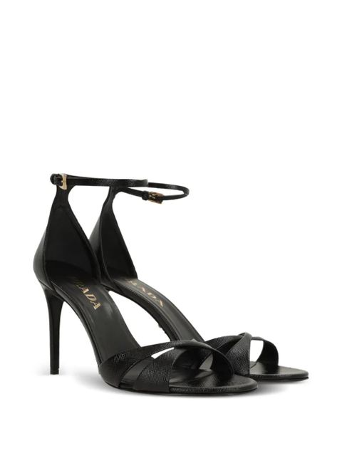 Prada criss-cross strap sandals - Black