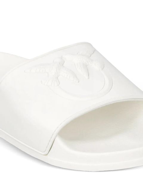PINKO logo-embossed slides - White