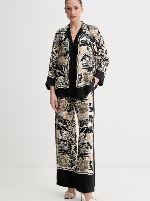 ERMANNO Firenze spodnie damskie z wiskozy - zdjęcie produktu nr 1